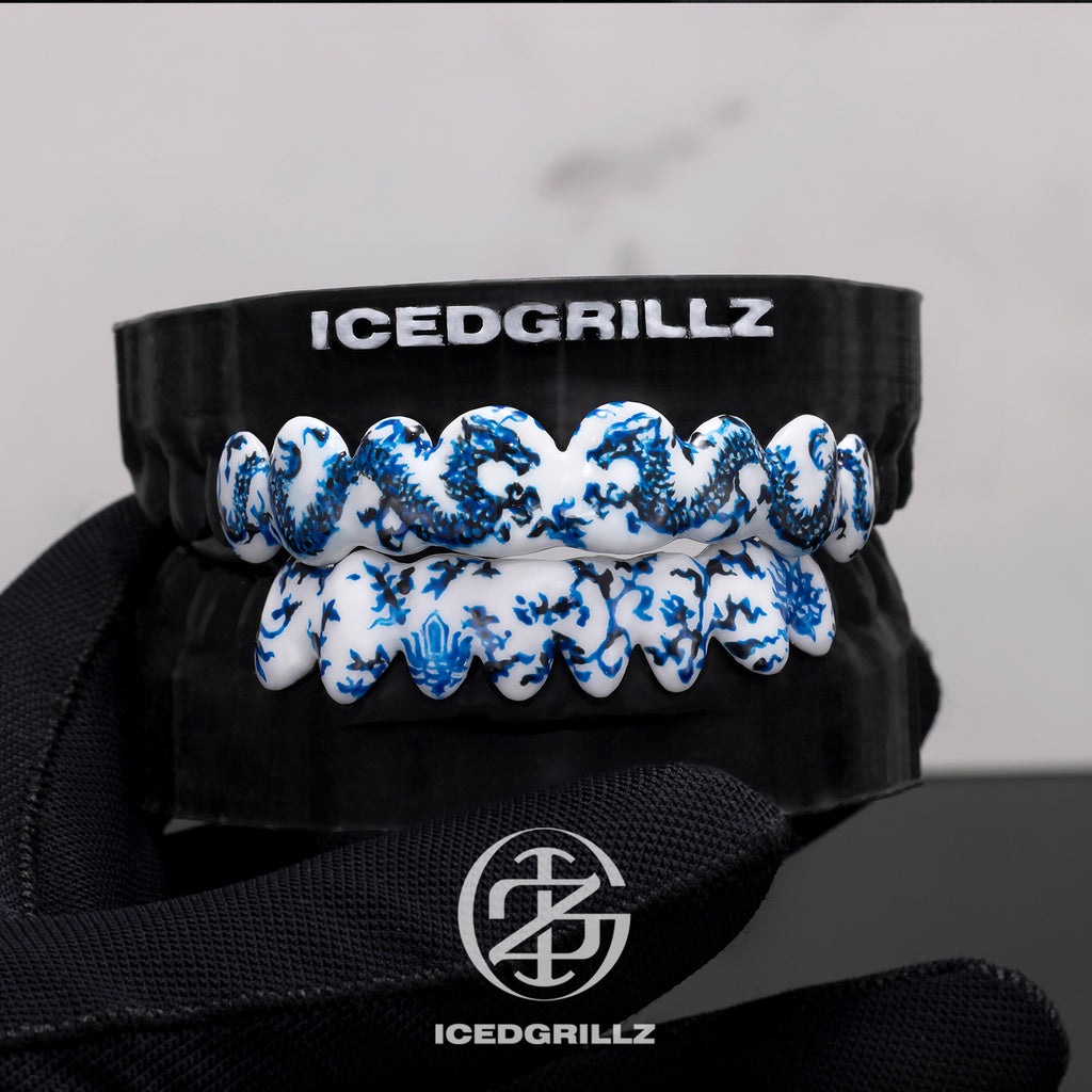 Dragon Enamel Porcelain Grillz