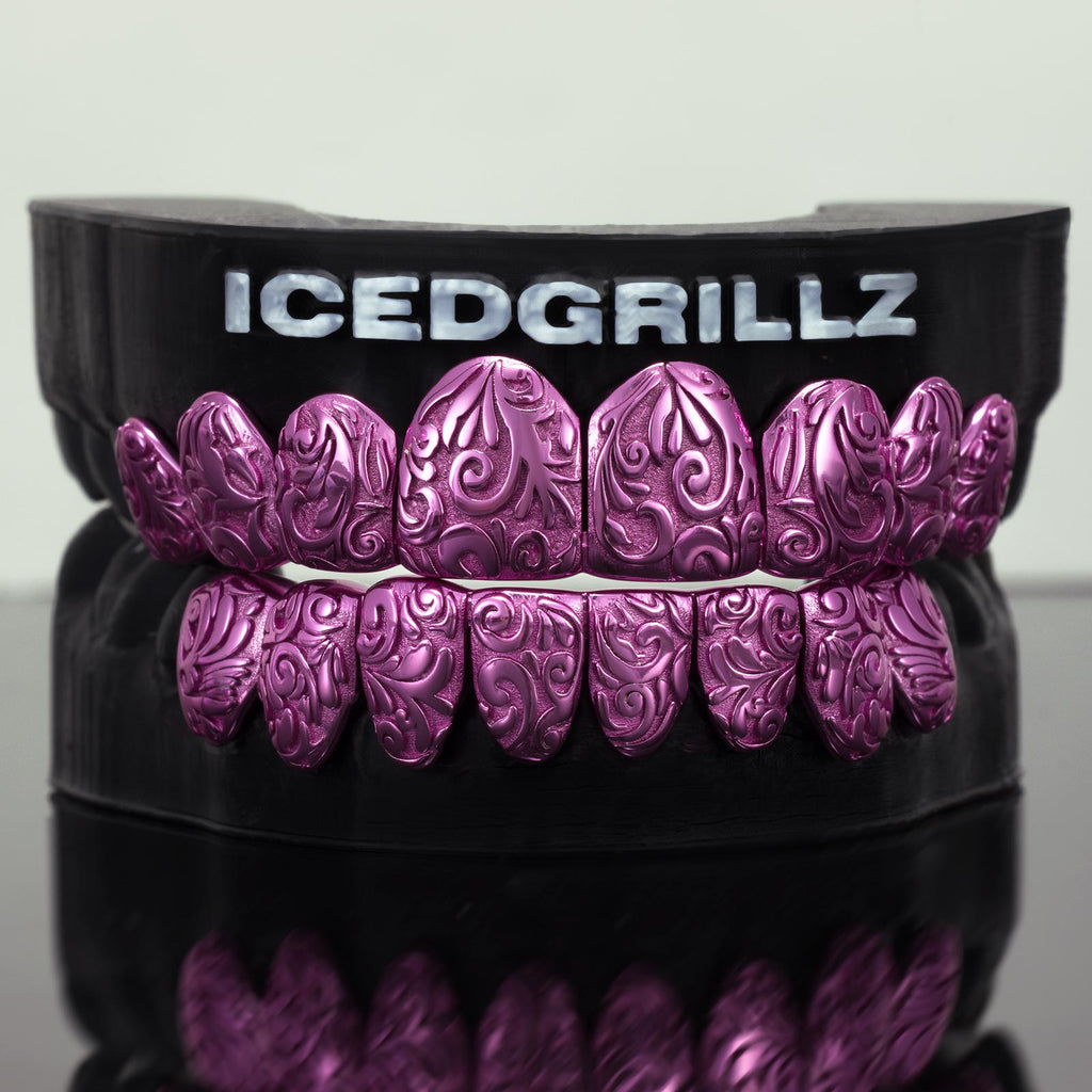 Embossed Paisley Swirls Solid Grillz