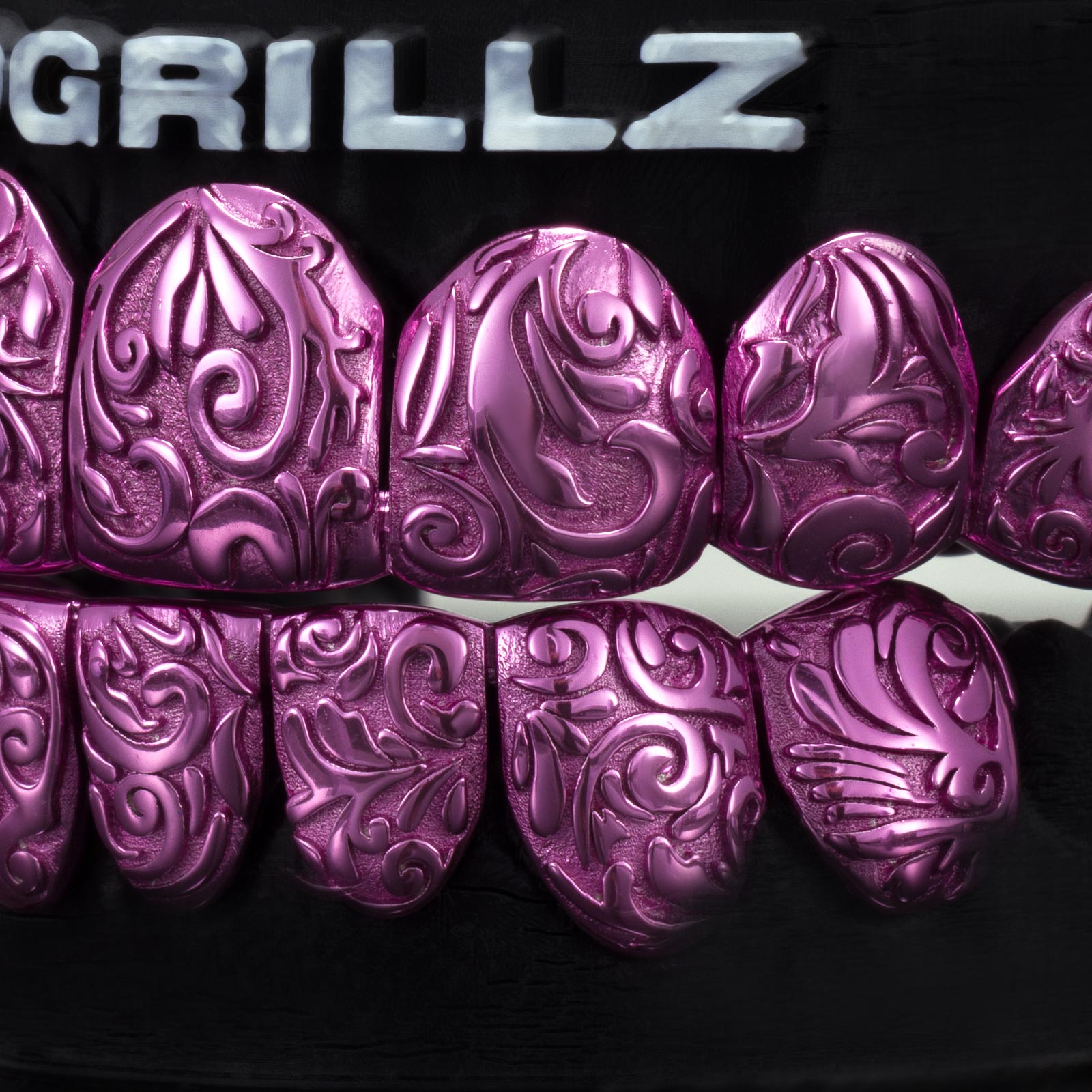 Embossed Paisley Swirls Solid Grillz
