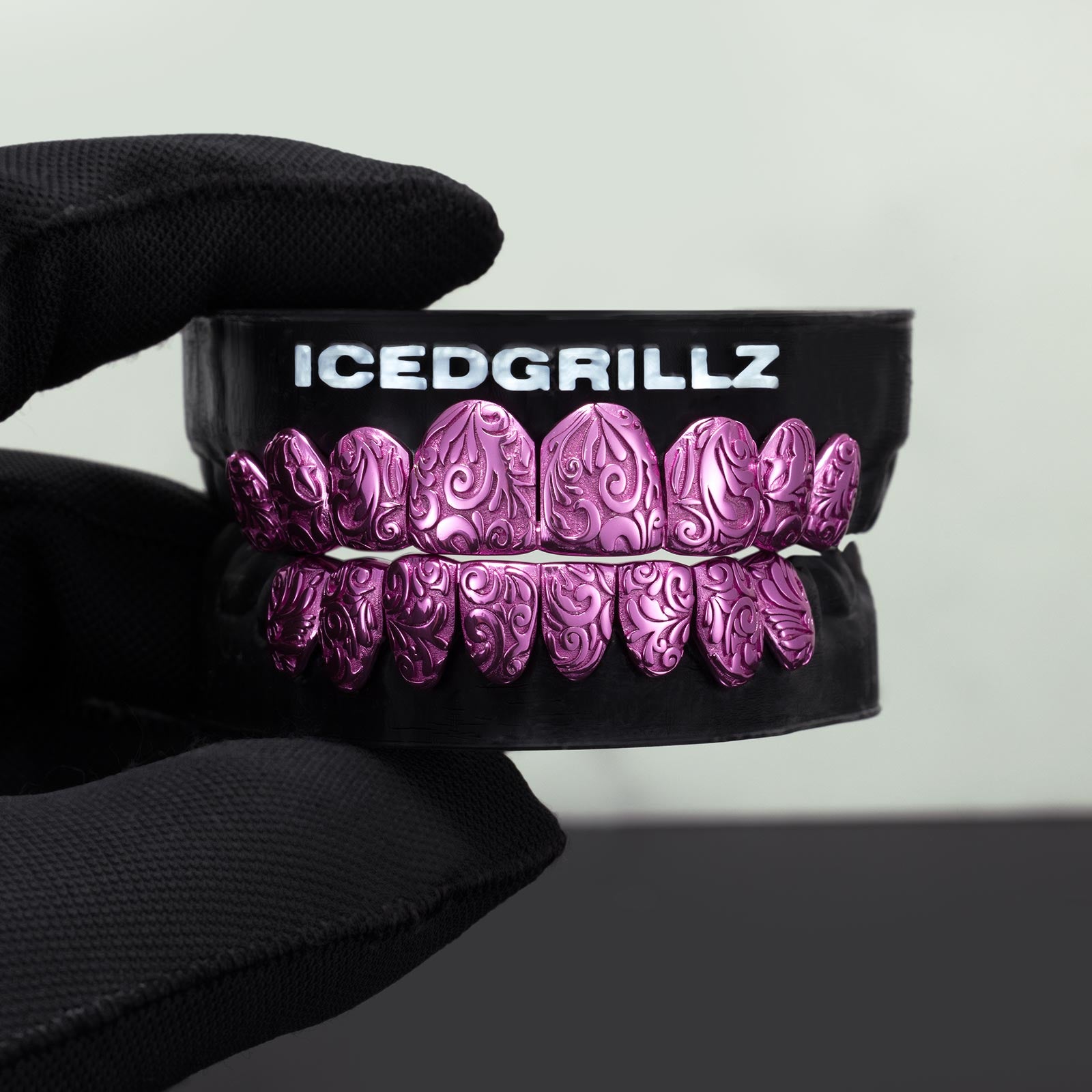 Embossed Paisley Swirls Solid Grillz