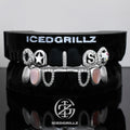 Enamel Kitty & Pink Shell Custom Initial Grillz