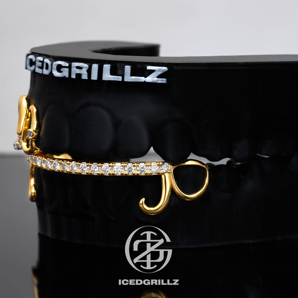 Heart Purple Star Moissanite Bar Grillz