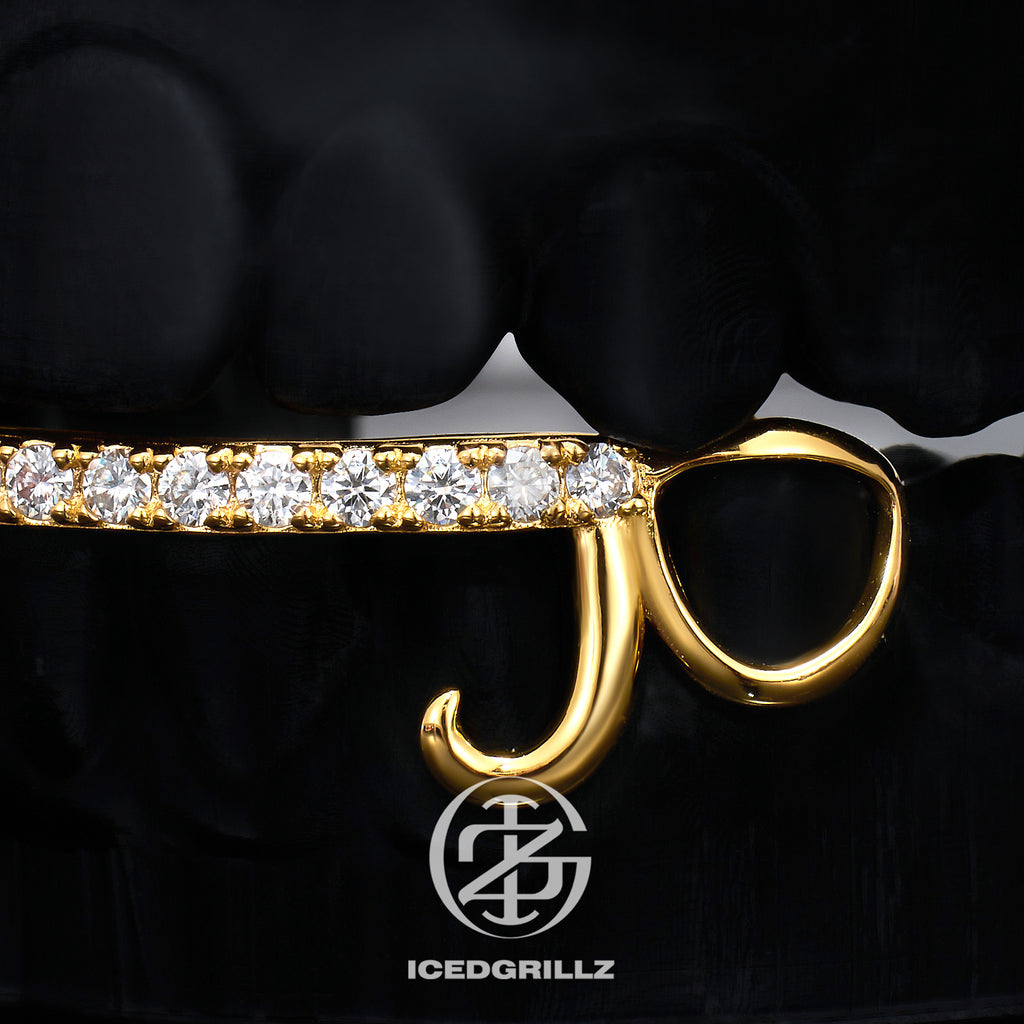 Heart Purple Star Moissanite Bar Grillz