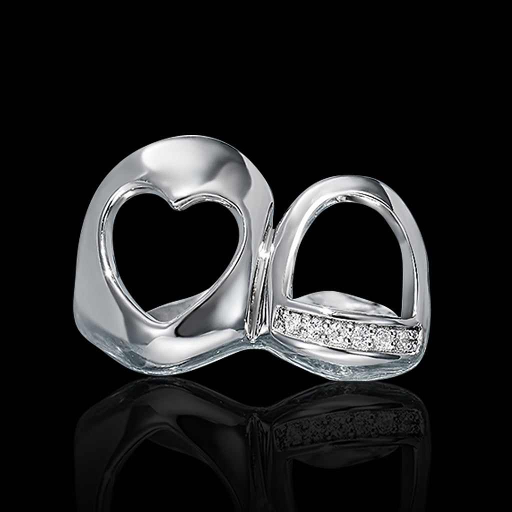 Heart Style Open Face Grillz