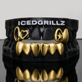 Heart & Star Open Face Solid Gold Grillz