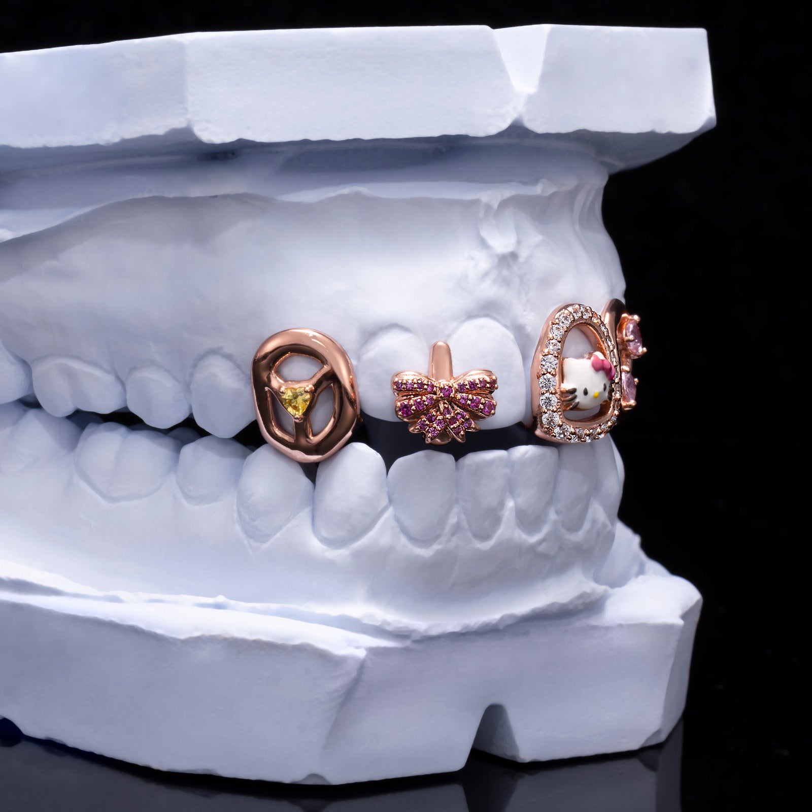 "Hello" Kitty Bow Style Diamond/Moissanite Grillz