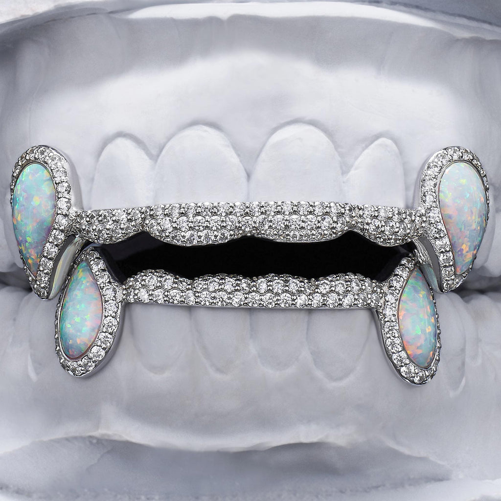 Iced Connecting Bridge Opal Grillz Bar