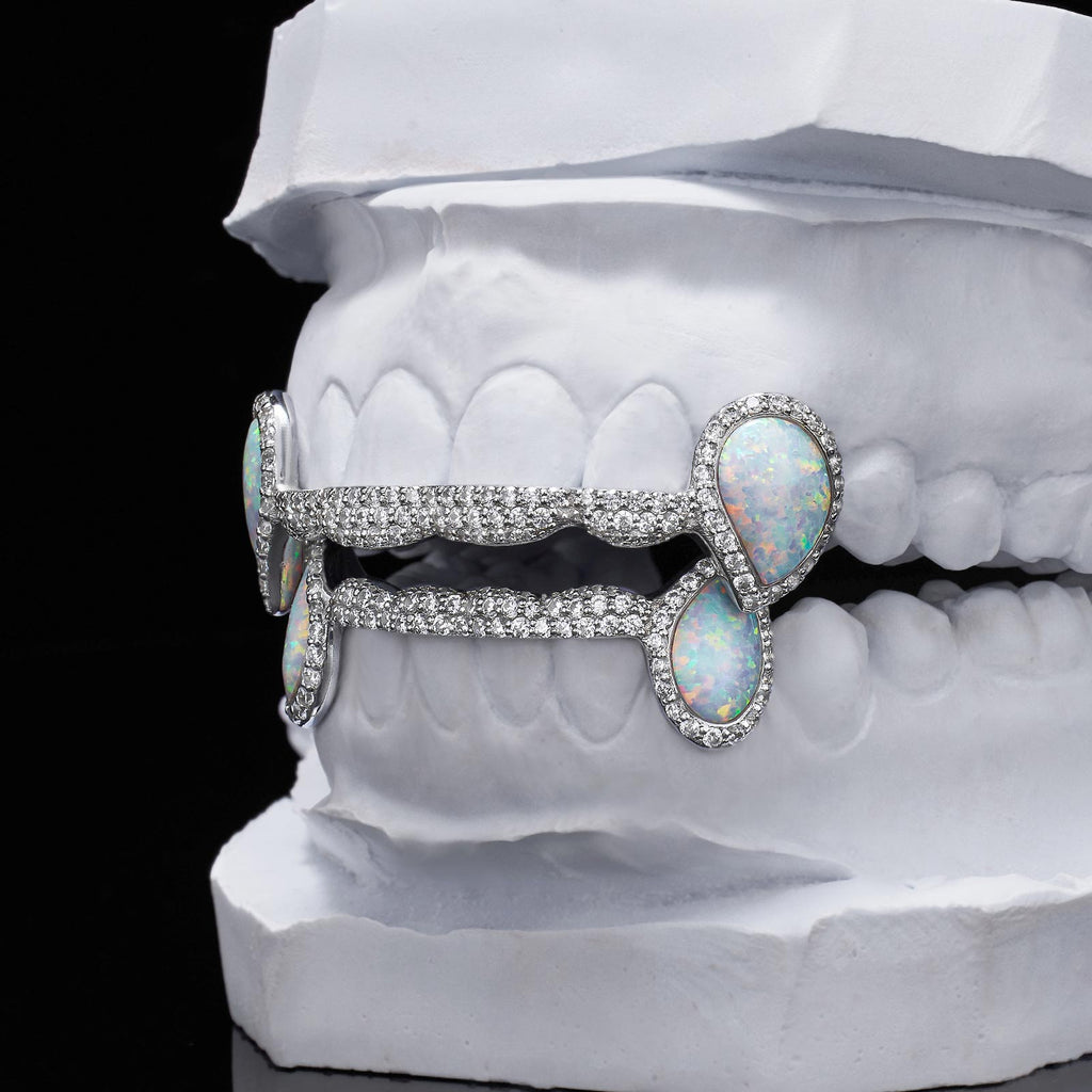 Iced Connecting Bridge Opal Grillz Bar