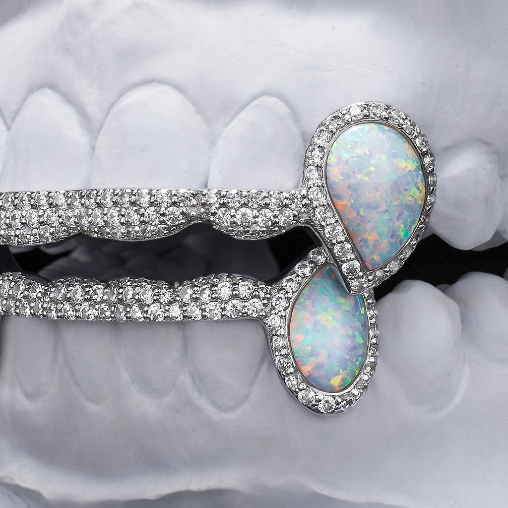 Iced Connecting Bridge Opal Grillz Bar