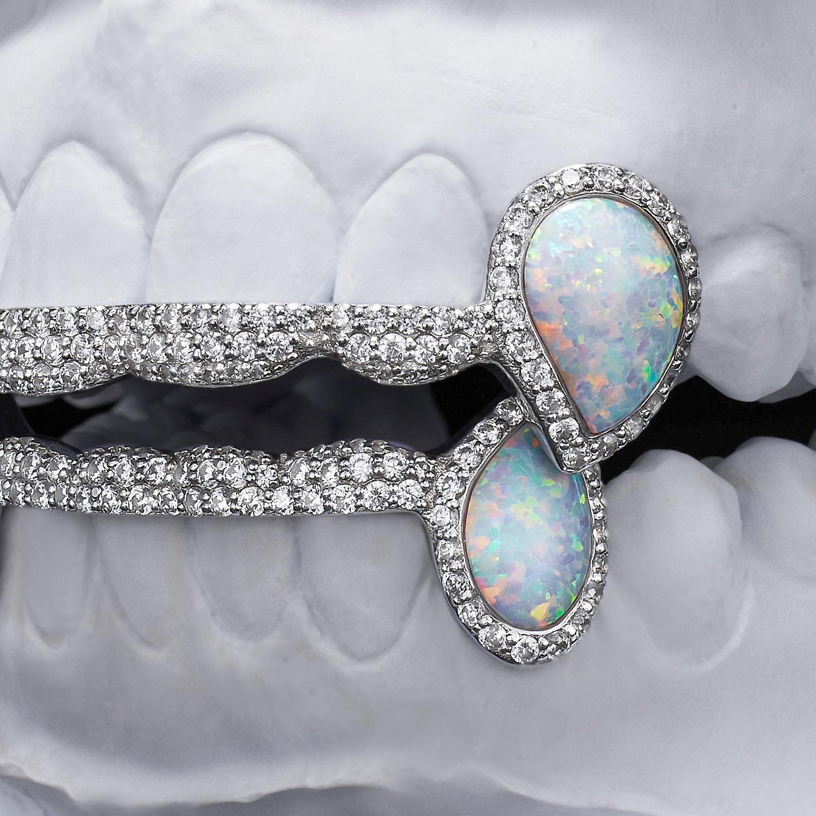 Iced Connecting Bridge Opal Grillz Bar