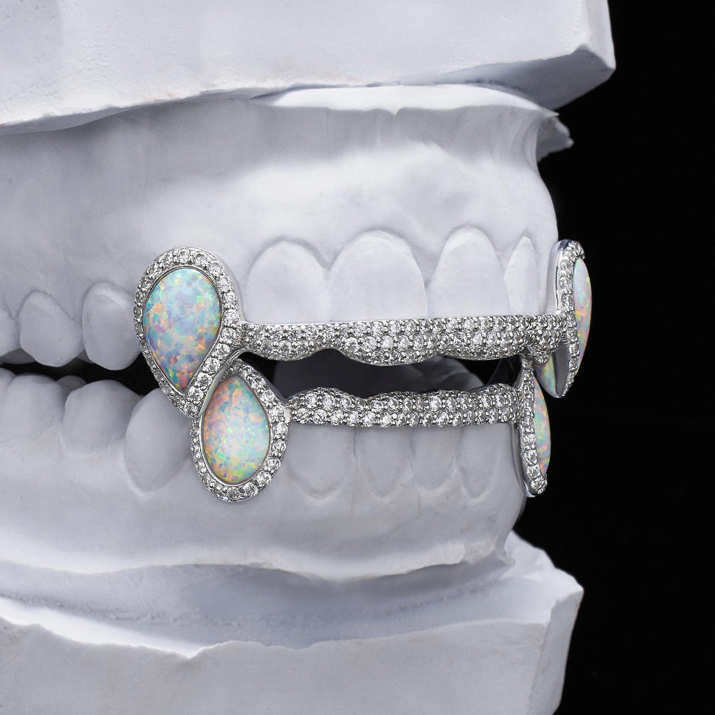 Iced Connecting Bridge Opal Grillz Bar