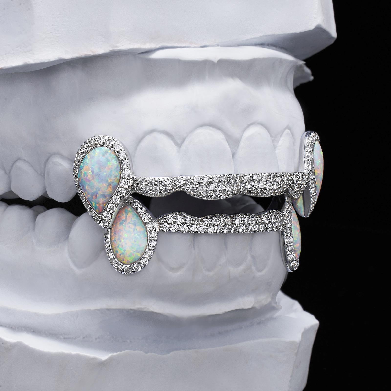 Iced Connecting Bridge Opal Grillz Bar