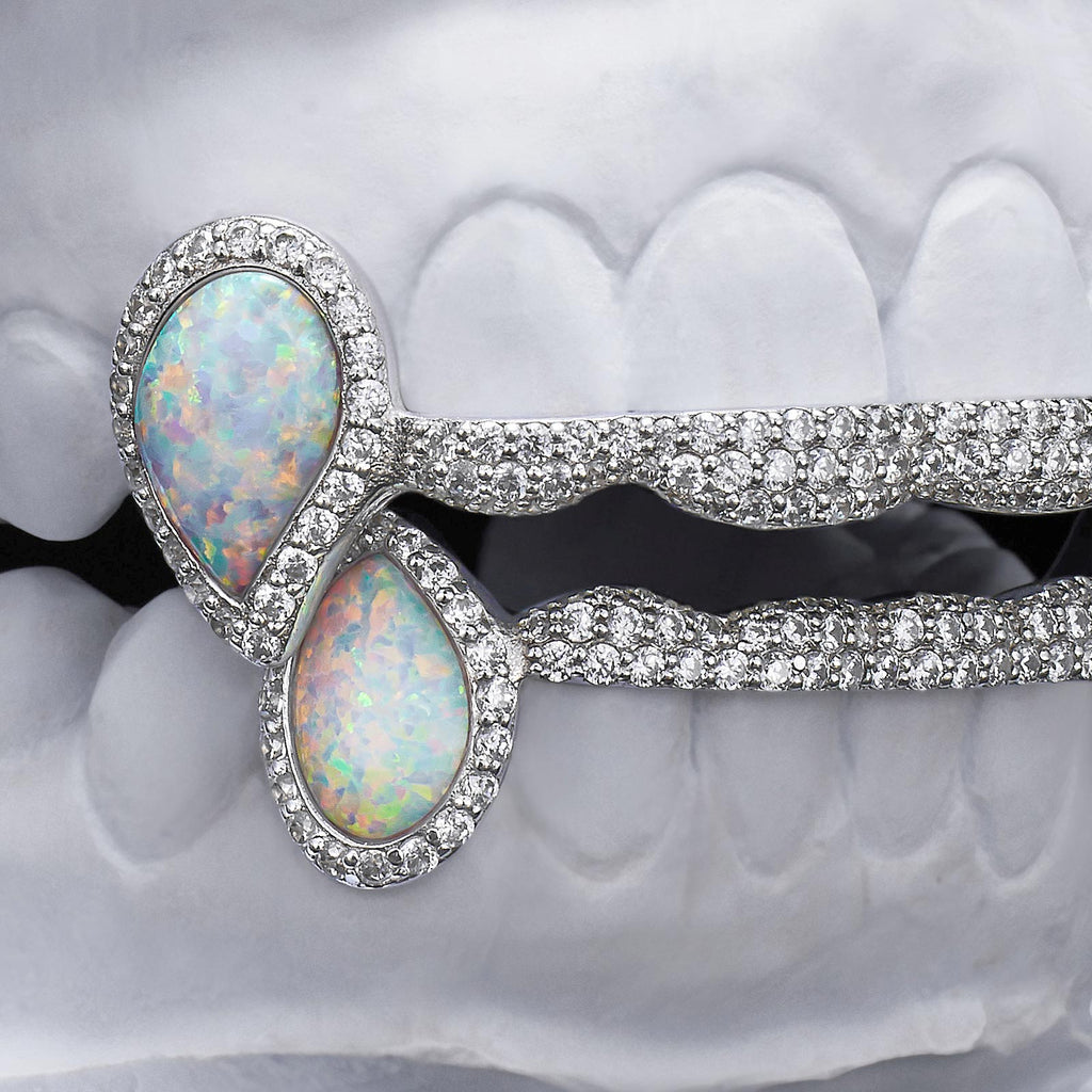 Iced Connecting Bridge Opal Grillz Bar