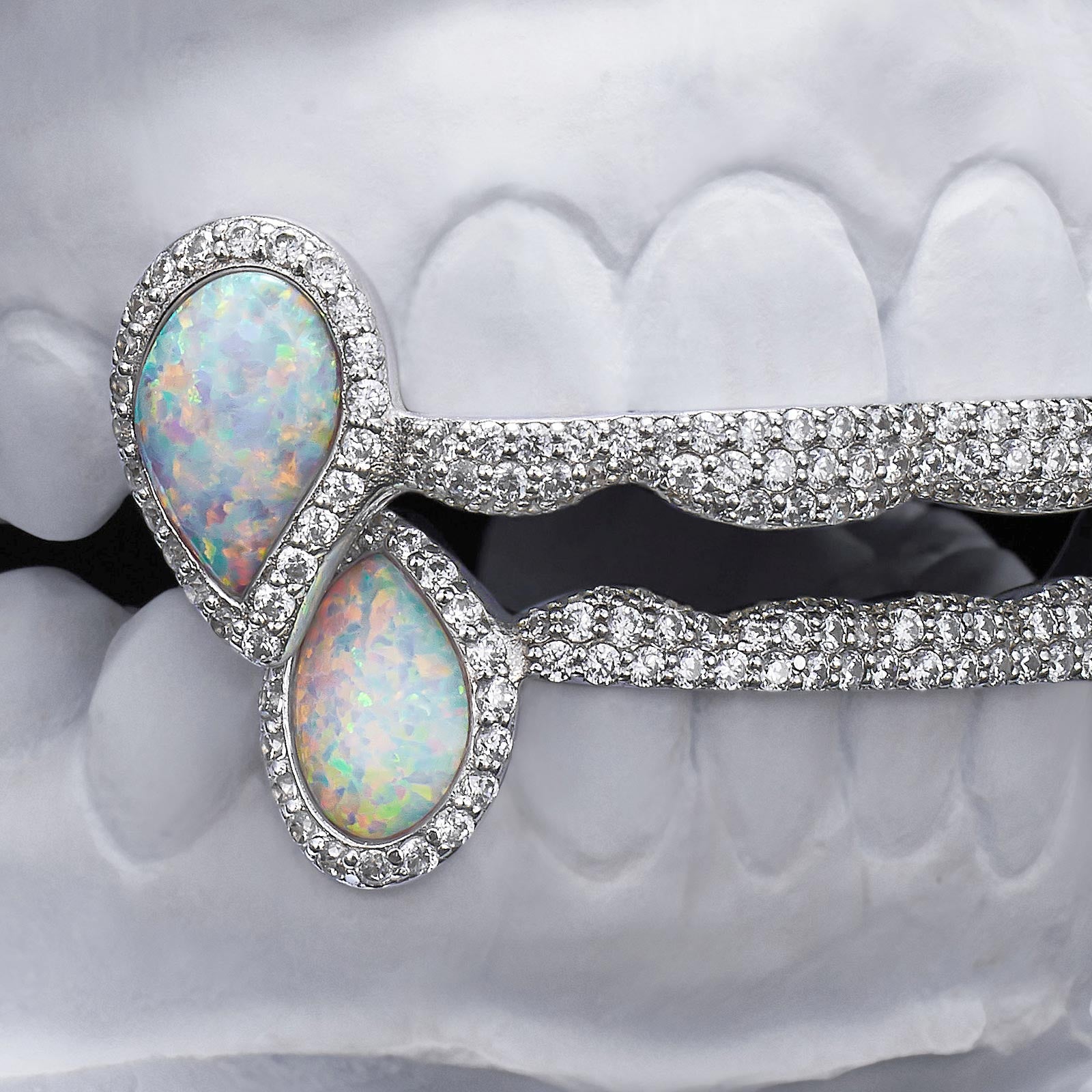 Iced Connecting Bridge Opal Grillz Bar