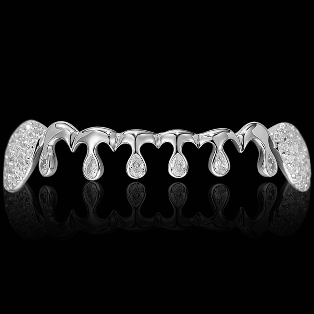 Iced Pear Cut Water Drip Grillz