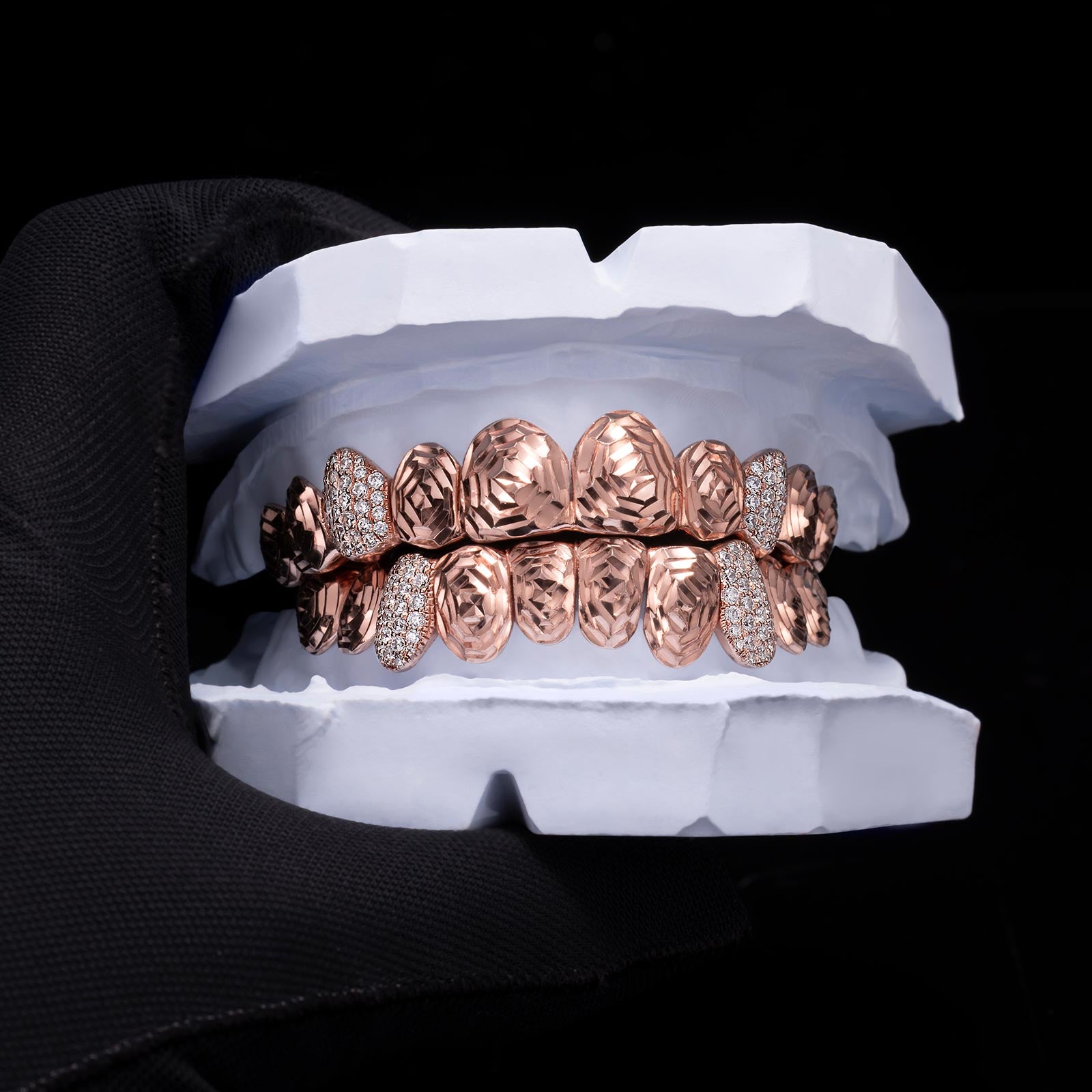 Iced Rose Cut & Pavé Hybrid Grillz
