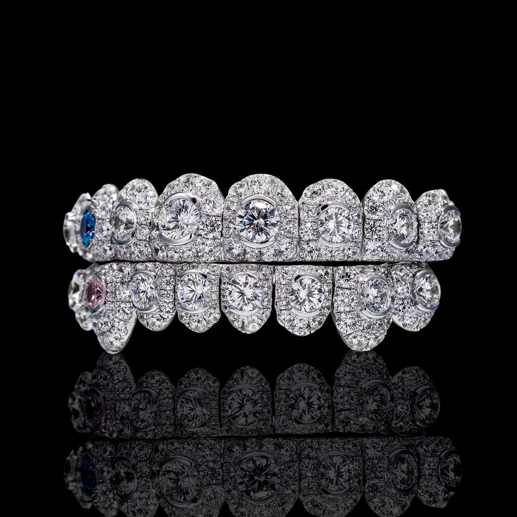 Large Stone "Big Pointer" Round Cut Diamond Grillz
