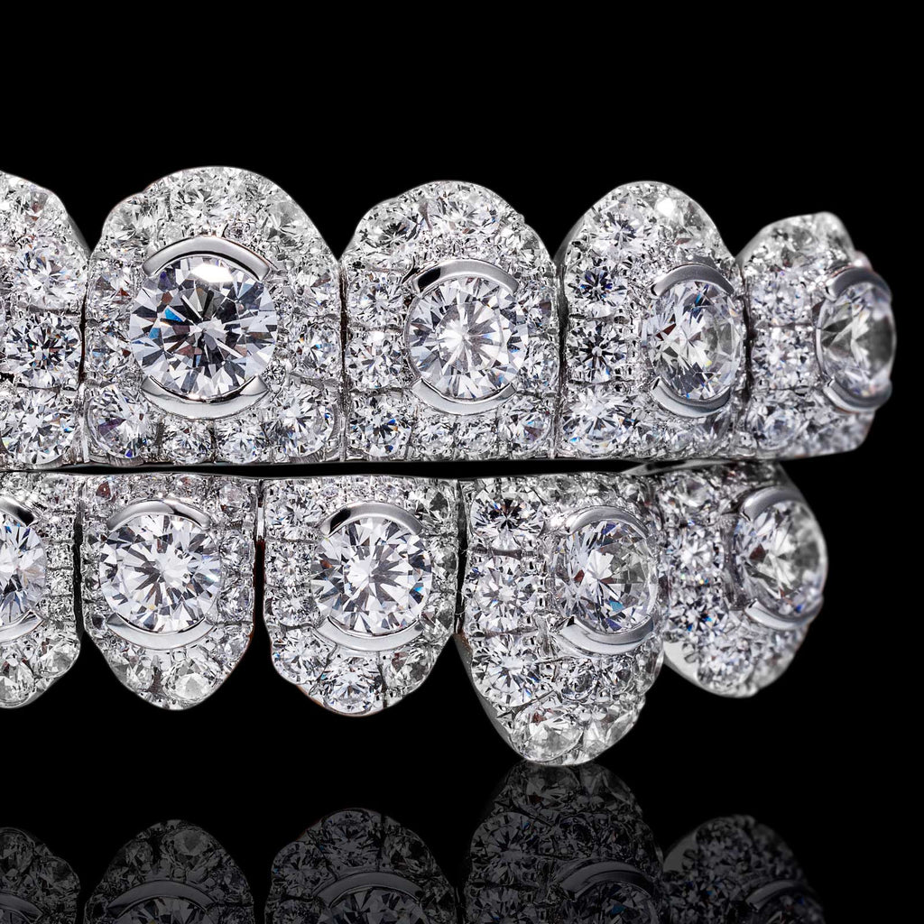 Large Stone "Big Pointer" Round Cut Diamond Grillz