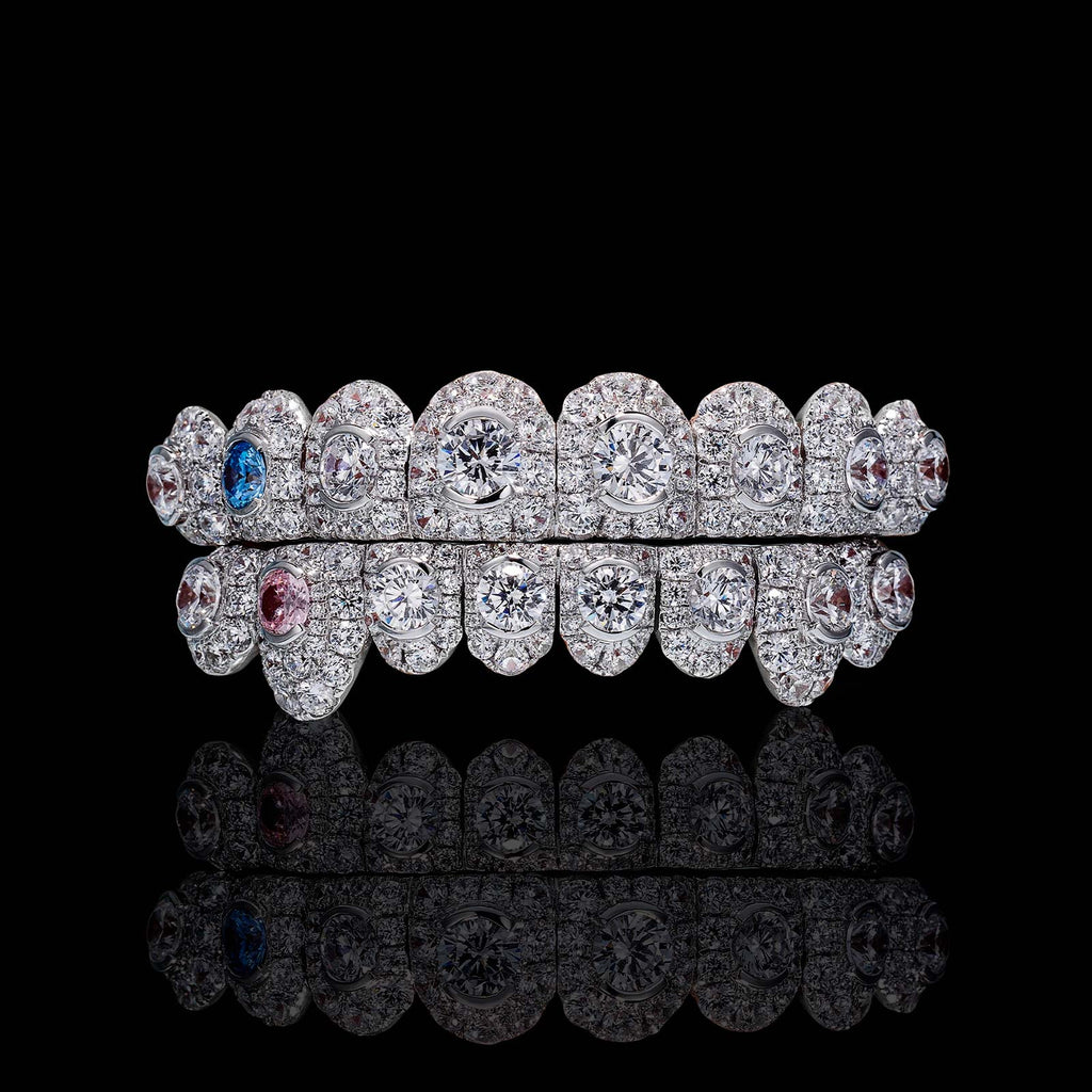 Large Stone "Big Pointer" Round Cut Diamond Grillz
