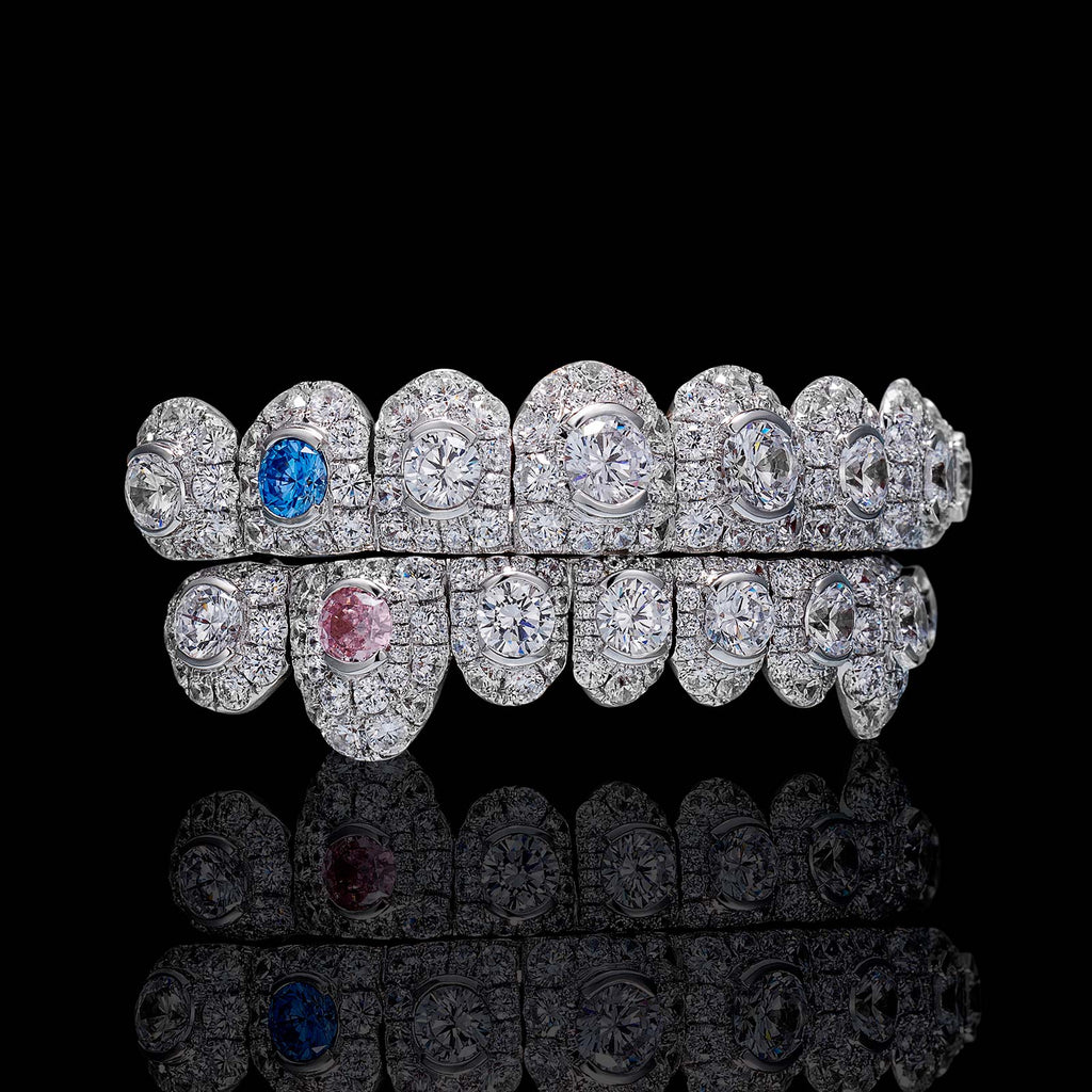 Large Stone "Big Pointer" Round Cut Diamond Grillz