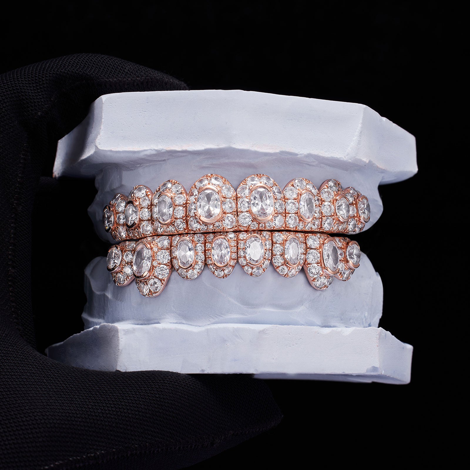 Mixed Cut (Round & Oval) Heavy Diamond Grillz