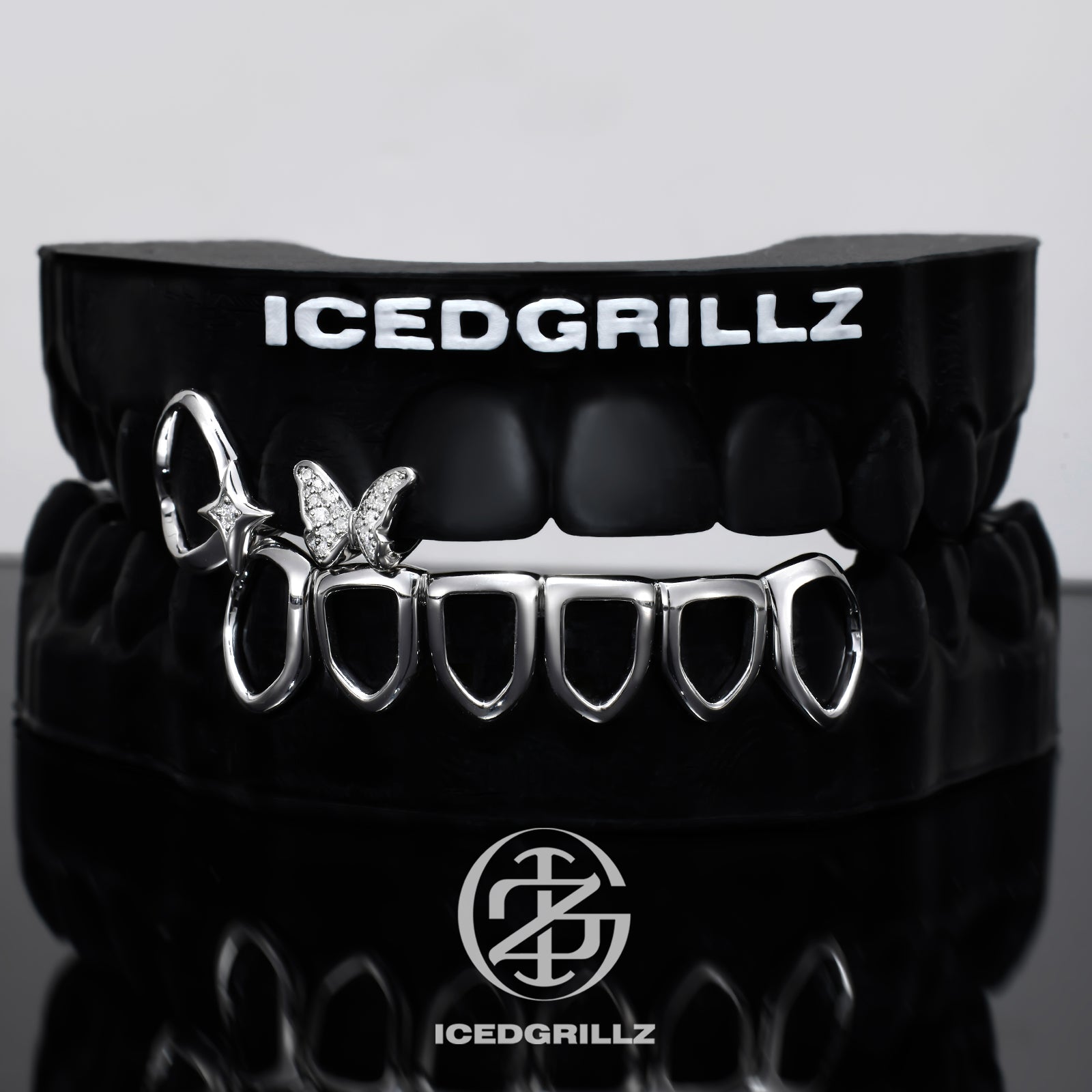 Moissanite Butterfly Open Face Grillz