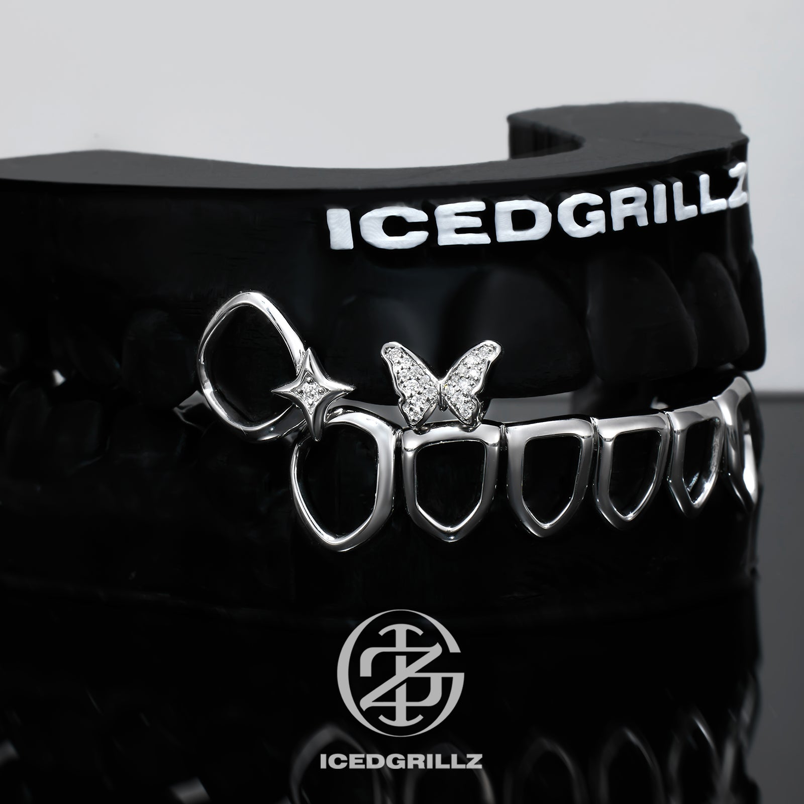 Moissanite Butterfly Open Face Grillz