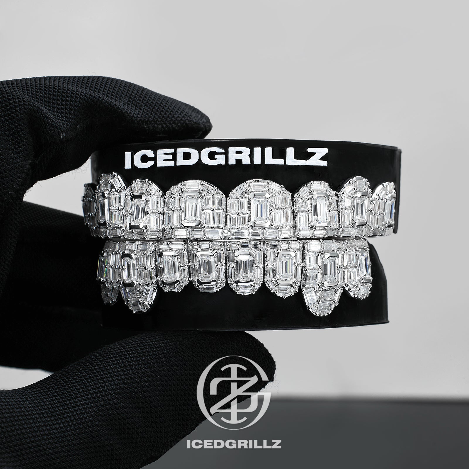 Moissanite Emerald Cut Iced Cluster Grillz