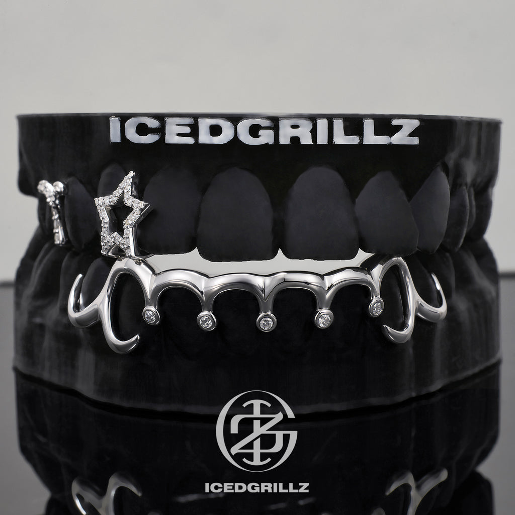 Moissanite Star Cap With Drip Bridge Grillz
