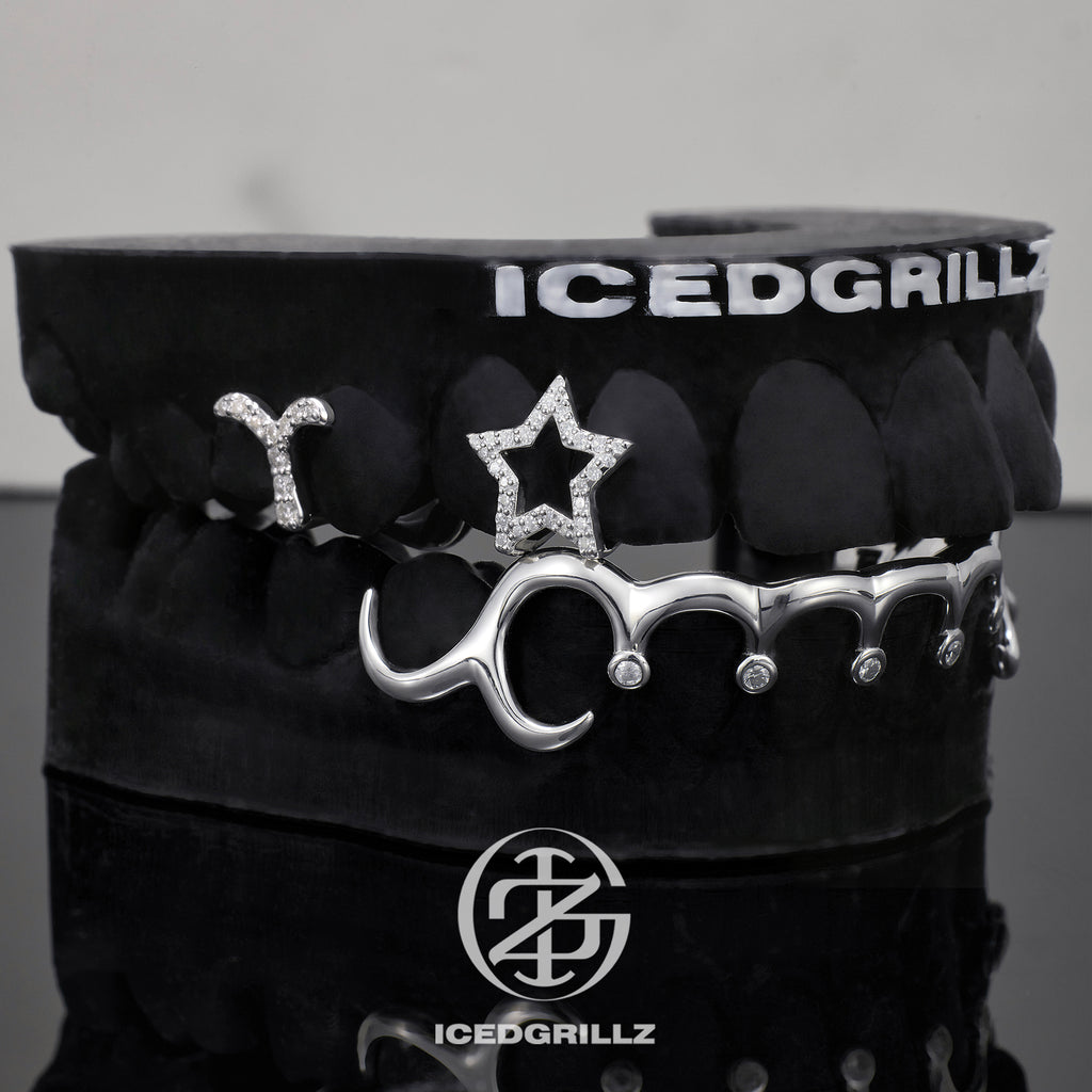 Moissanite Star Cap With Drip Bridge Grillz