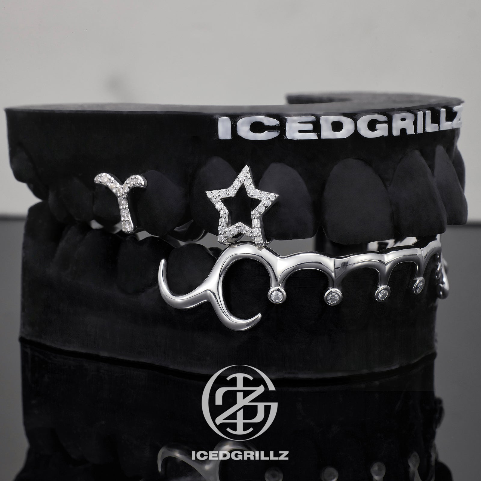 Moissanite Star Cap With Drip Bridge Grillz