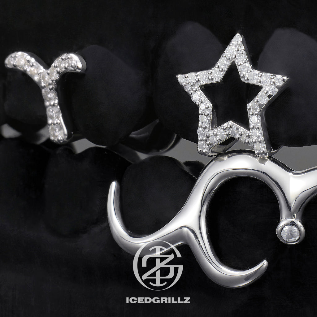Moissanite Star Cap With Drip Bridge Grillz