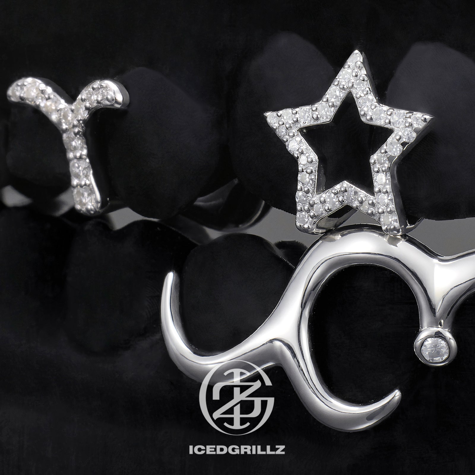 Moissanite Star Cap With Drip Bridge Grillz