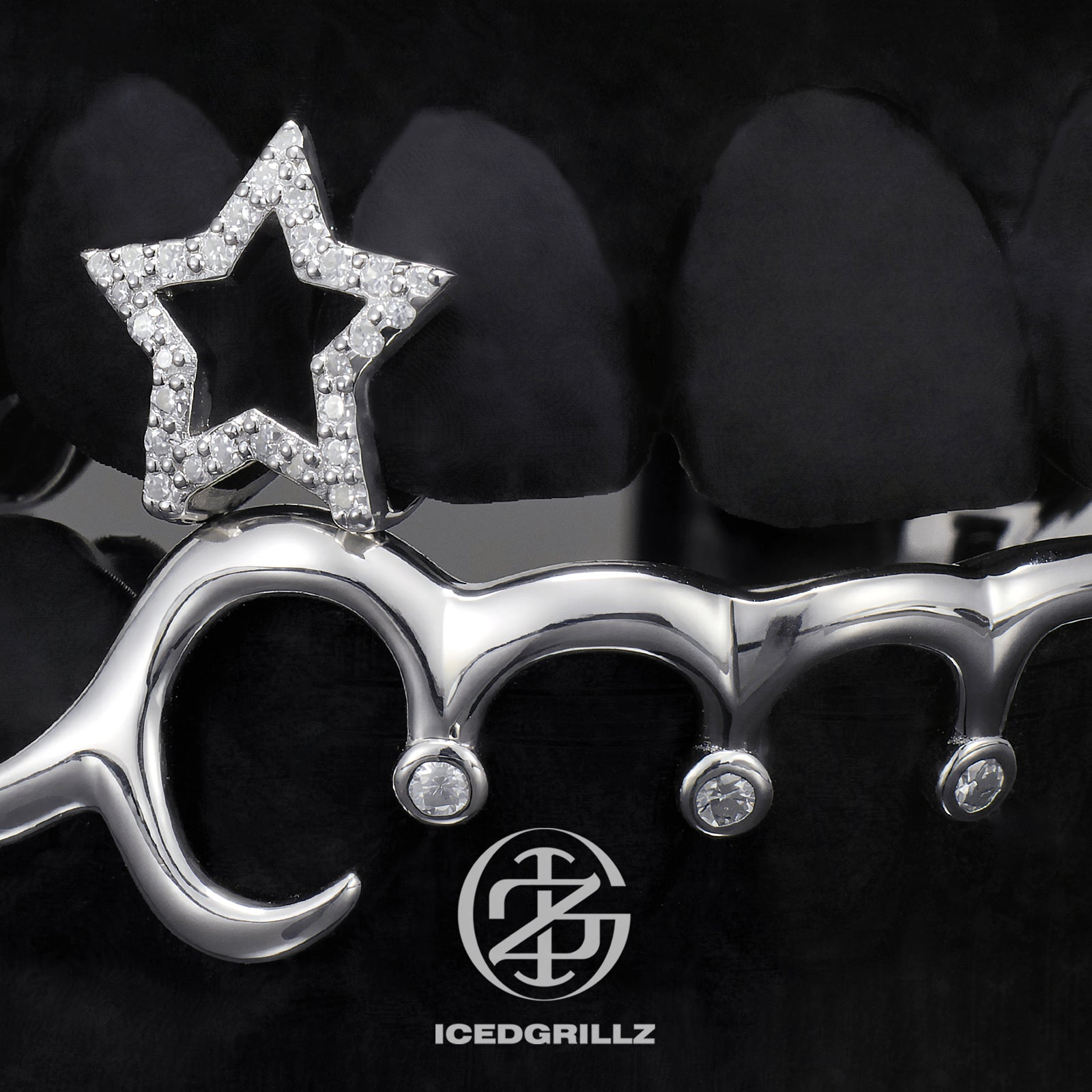 Moissanite Star Cap With Drip Bridge Grillz