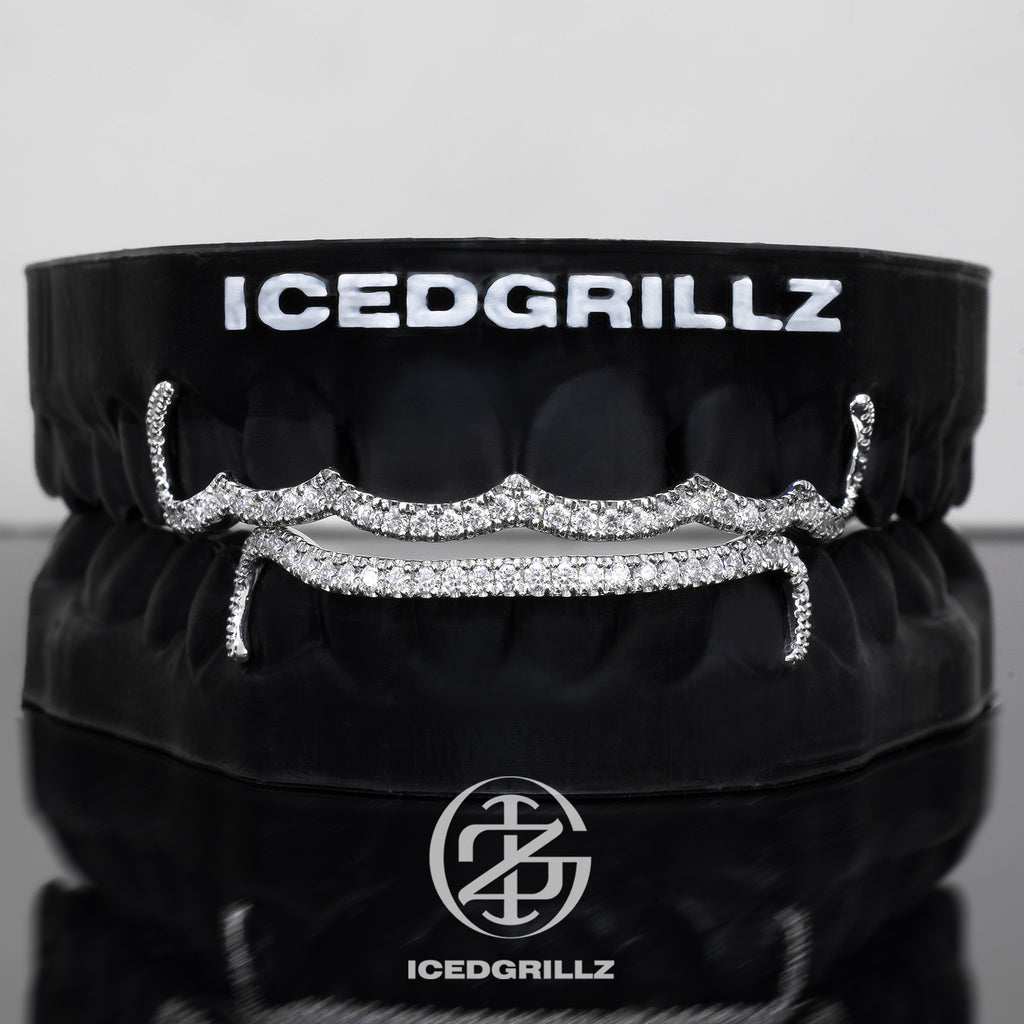 Moissanite Wave Bar Grillz