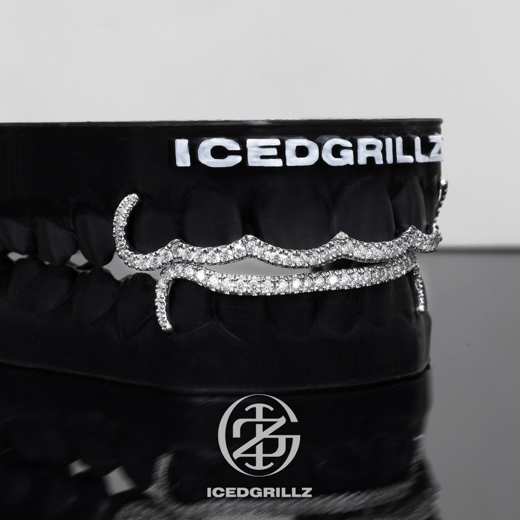 Moissanite Wave Bar Grillz