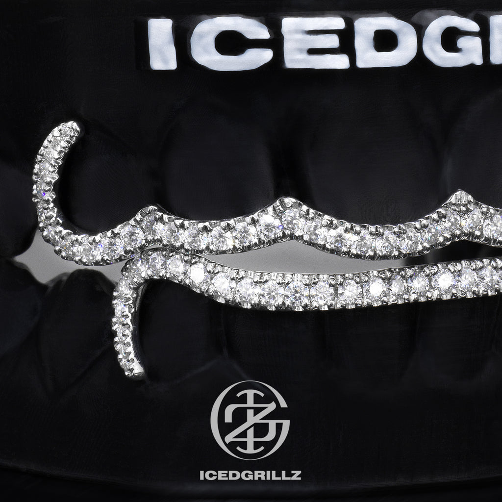 Moissanite Wave Bar Grillz