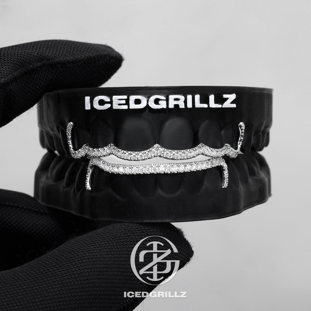 Moissanite Wave Bar Grillz