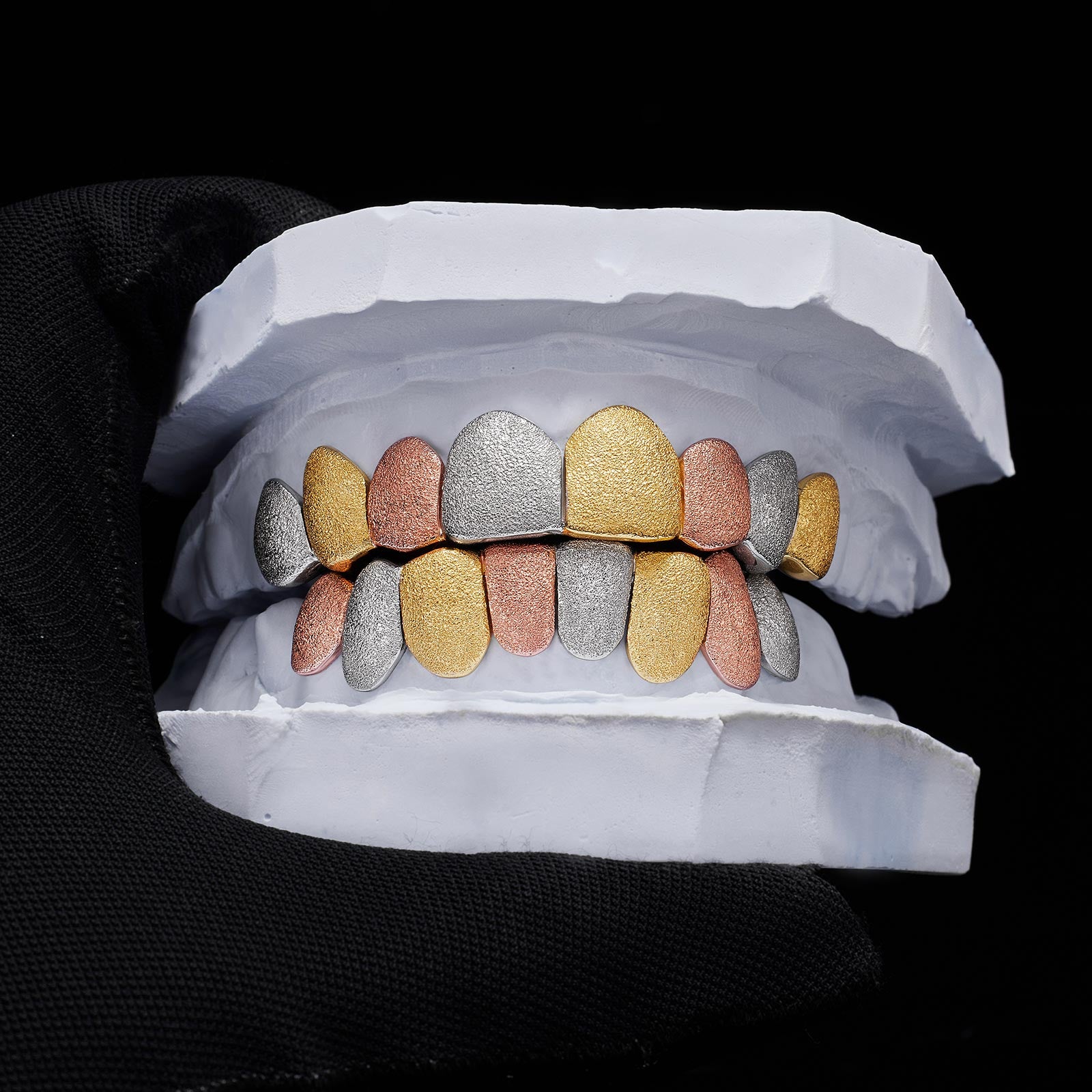 Multi-Tone Diamond Dust Custom Grillz
