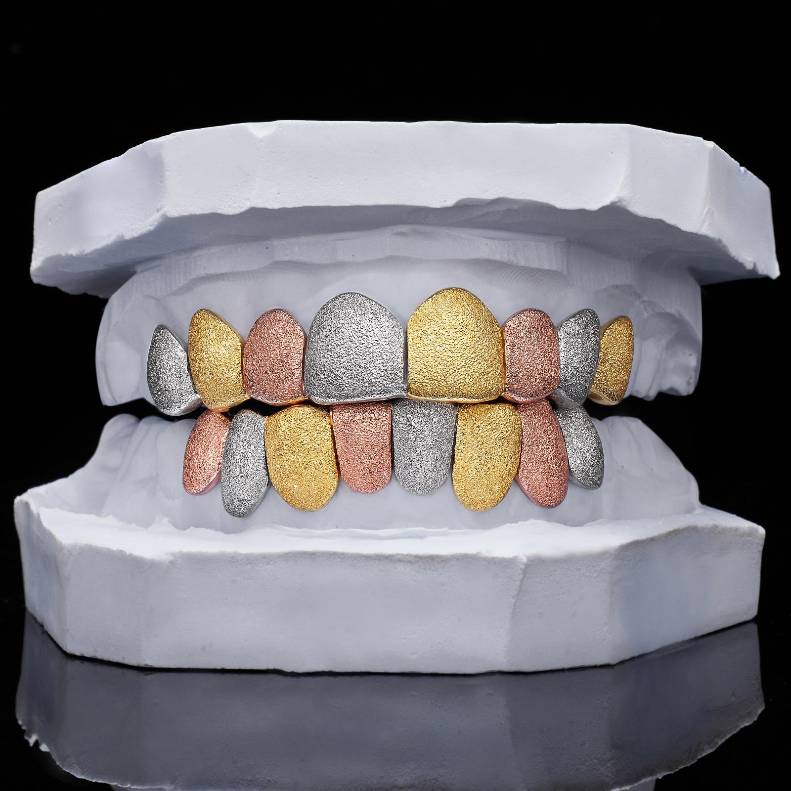 Multi-Tone Diamond Dust Custom Grillz