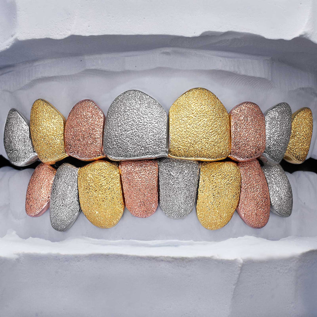 Multi-Tone Diamond Dust Custom Grillz
