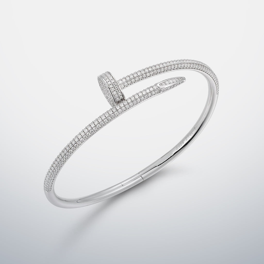 Nail Bracelet with Half Moissanite