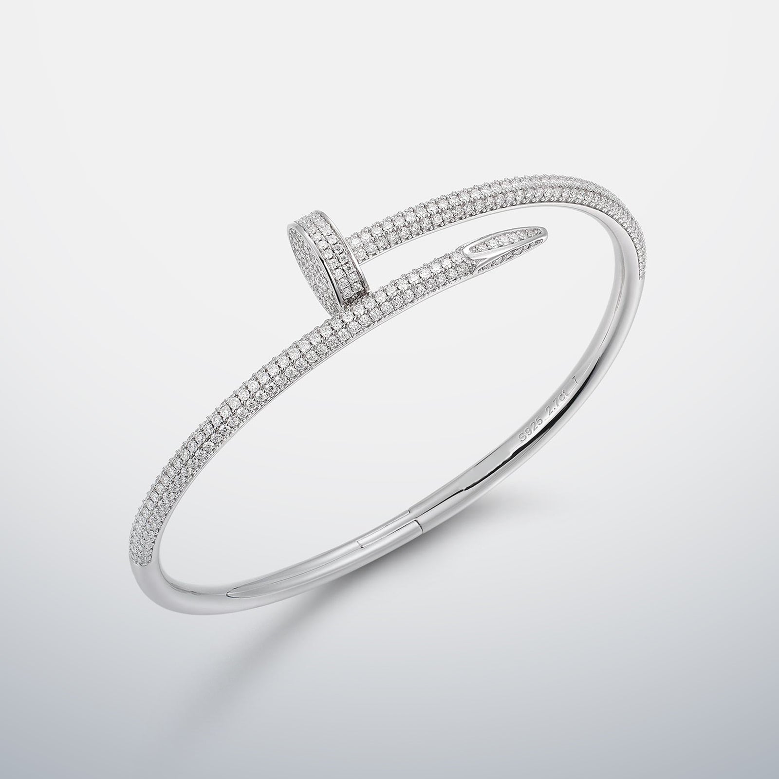 Nail Bracelet with Half Moissanite