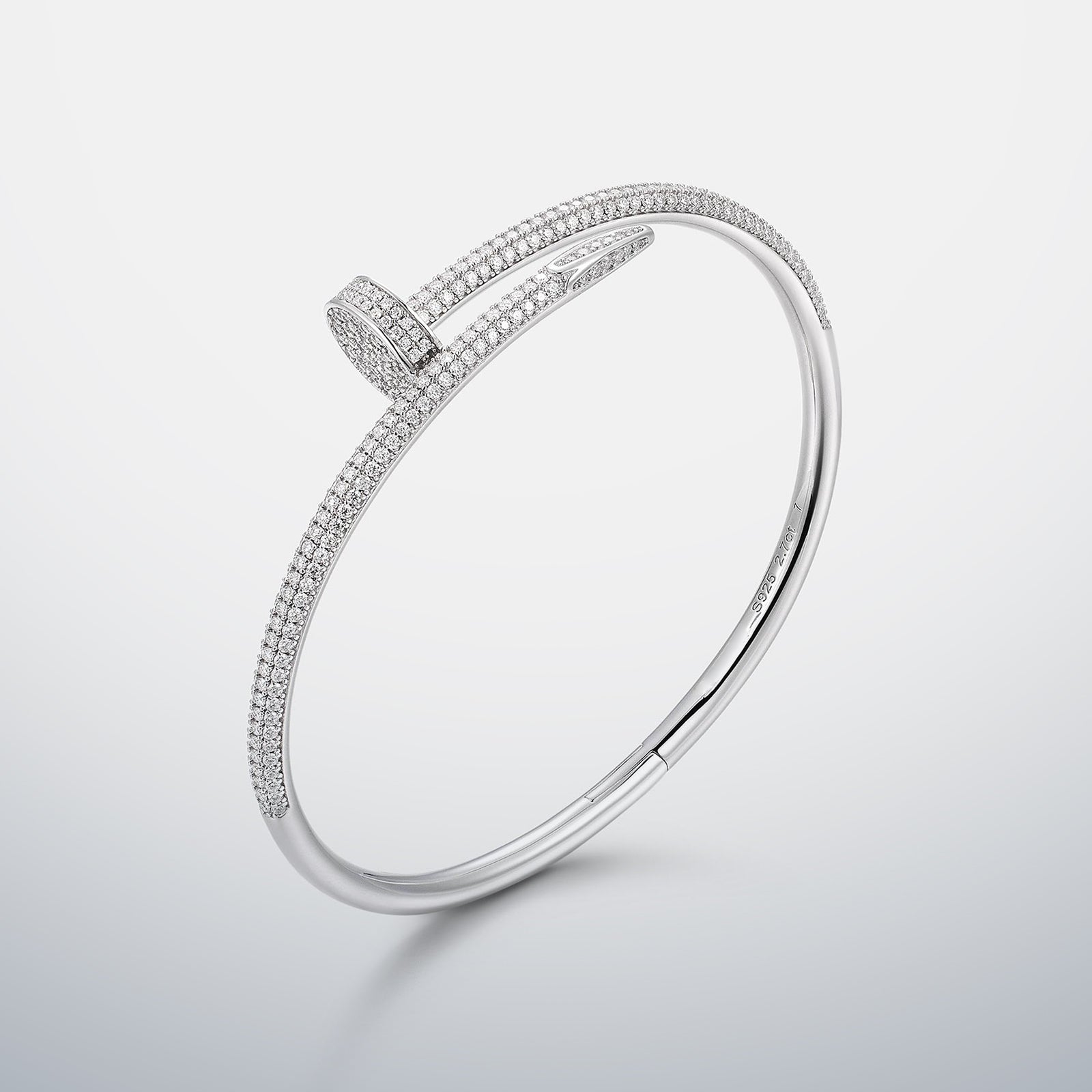 Nail Bracelet with Half Moissanite