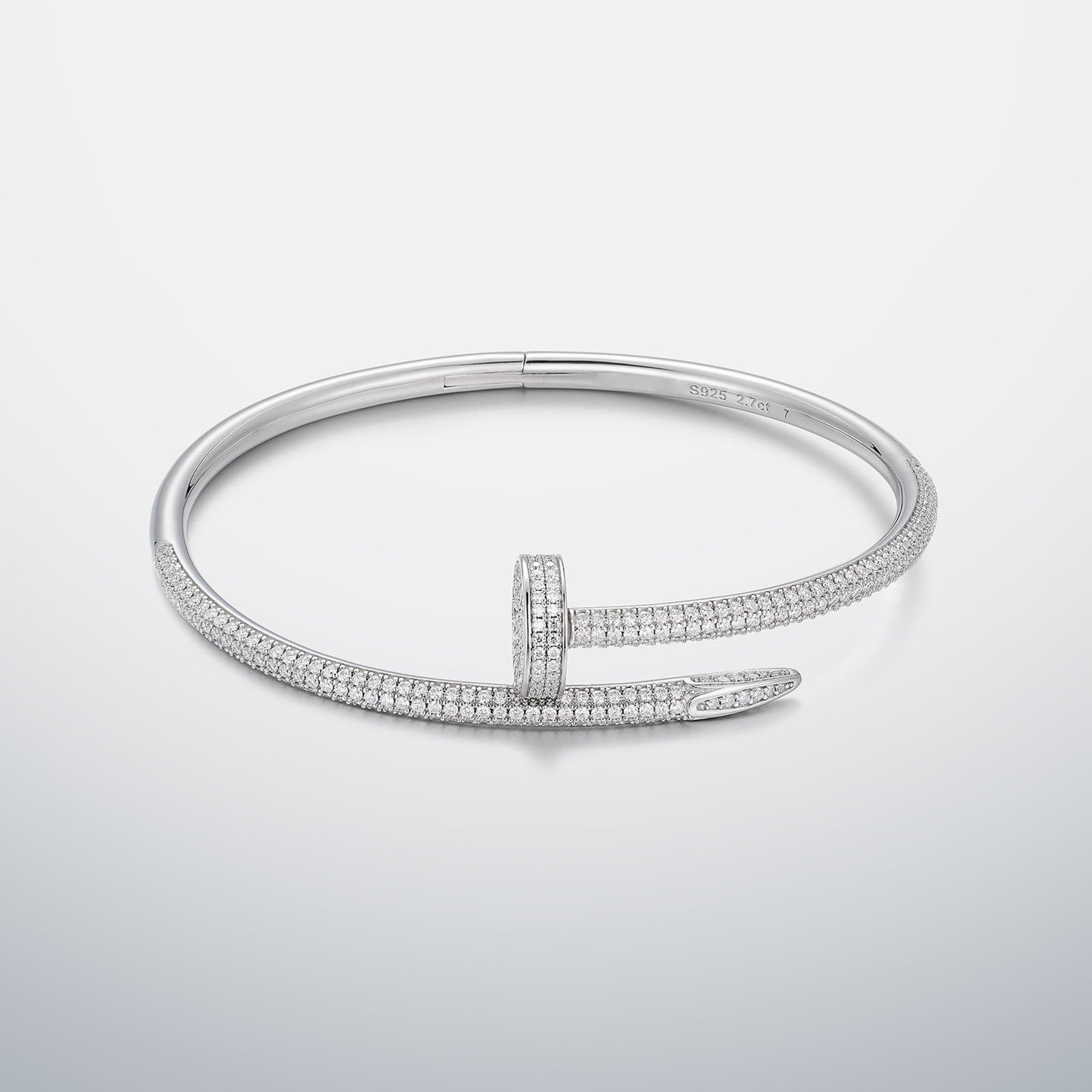 Nail Bracelet with Half Moissanite