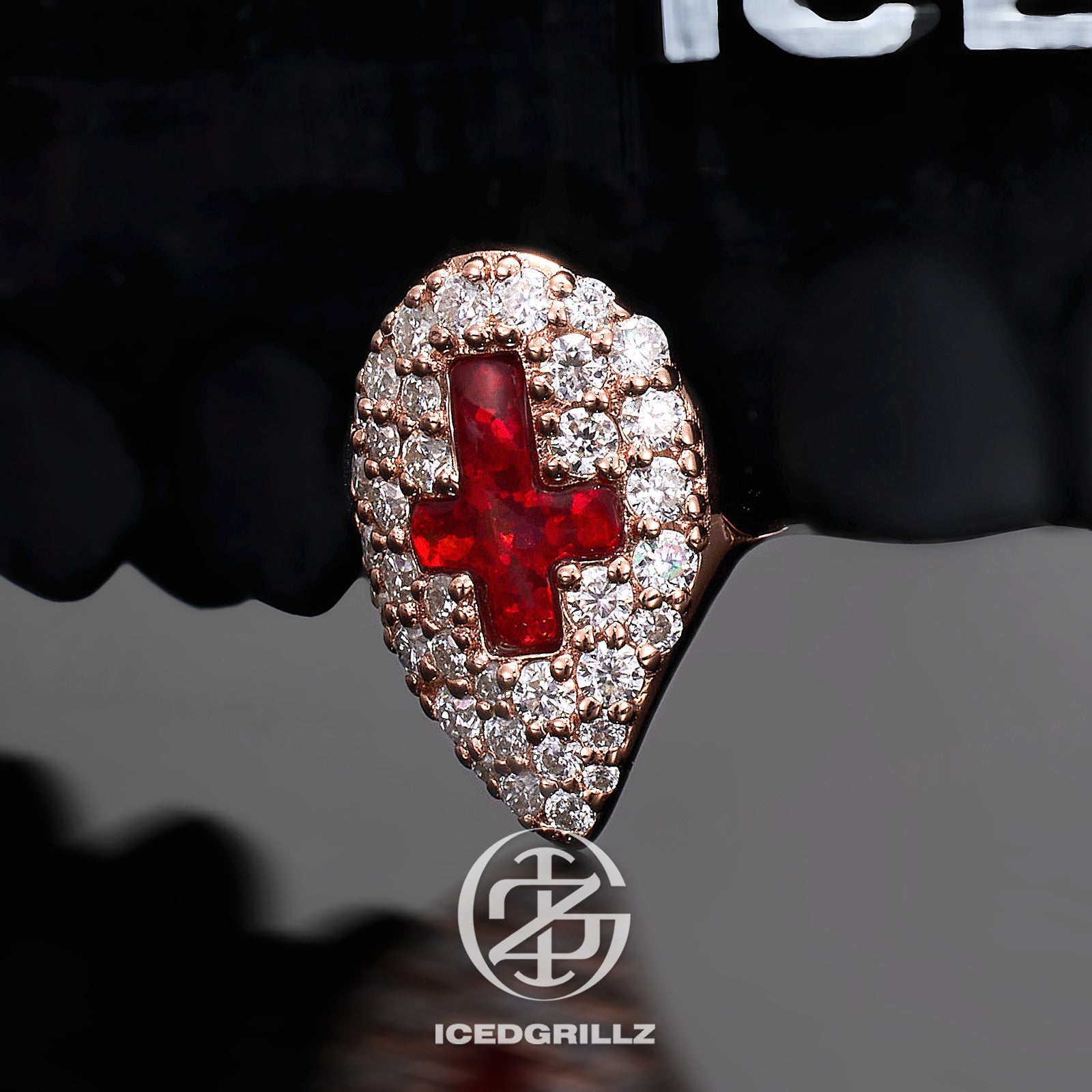 Opal Cross Iced Fang Caps