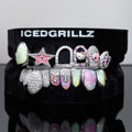Opal Moissanite Puzzle Element Star & Kitty Grillz