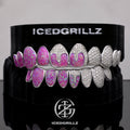 Opal Puzzle & Moissanite Honeycomb Grillz