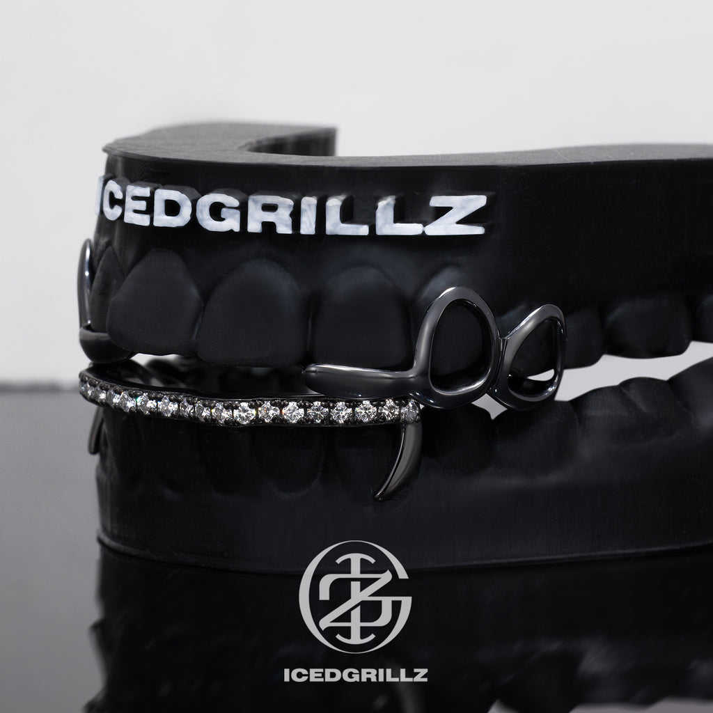 Open Face Curved Edge Moissanite Single Bar Grillz