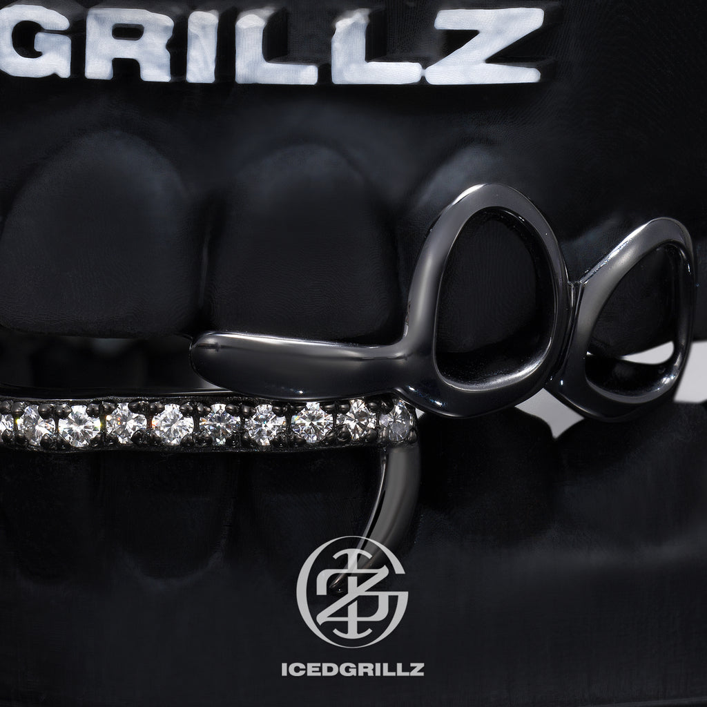Open Face Curved Edge Moissanite Single Bar Grillz